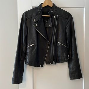 Club Monaco Leather Moto Jacket